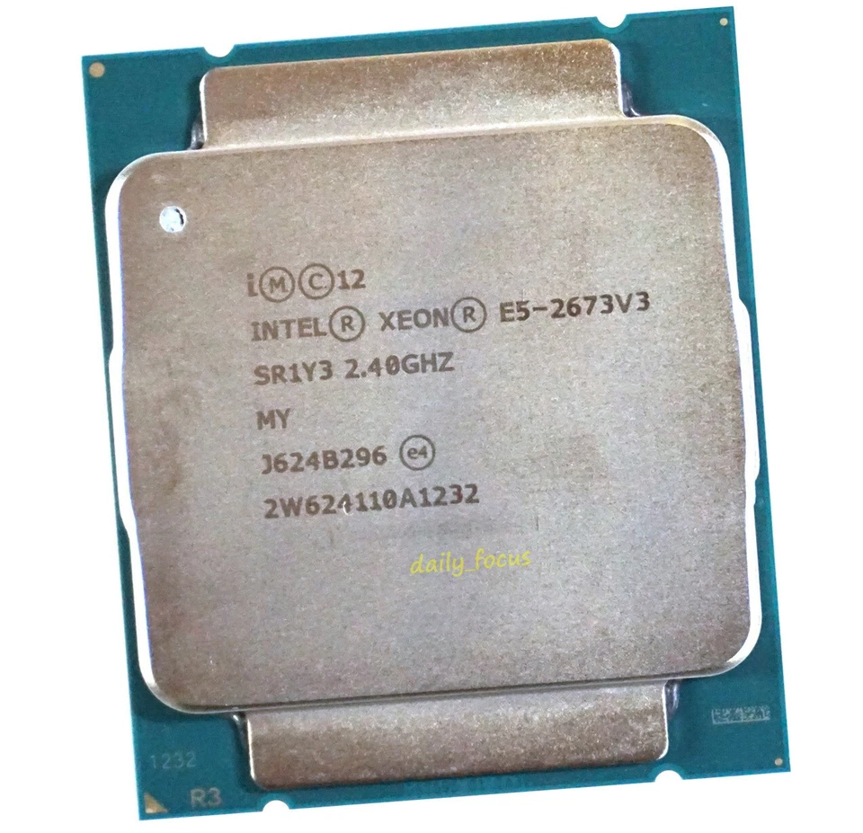 Intel Xeon E5-2673 V3 2.4 GHz LGA2011-3 12 Core SR1Y3 CPU Processors 30 MB - Image 2 of 4