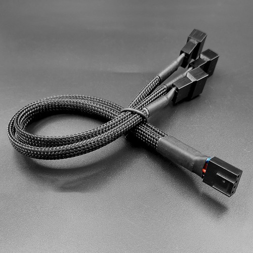 PWM PC Fan Splitter 1 to 2/3 4pin/3pin Sleeved Adapter Cable Extension Adapter - Afbeelding 4 van 12