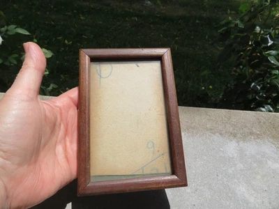ancien cadre photo en bois à suspendre 15.8 cm de H - Photo 1/3