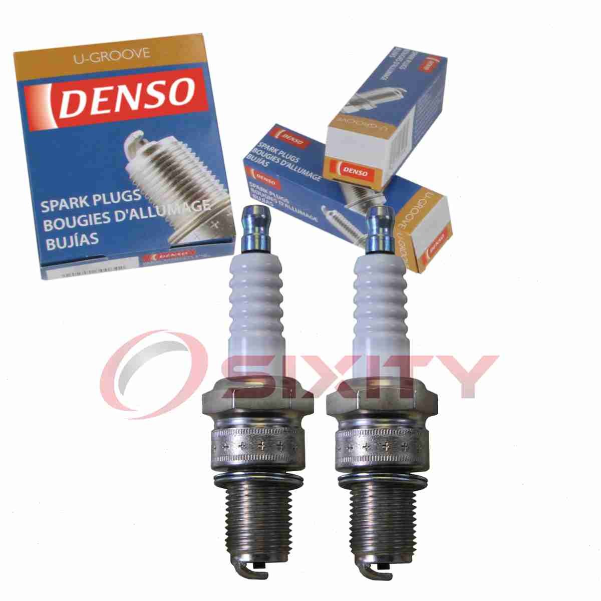 2 pc DENSO 4030 Standard U-Groove Spark Plugs for XS4064 W24ES-U 4554 4054 hb