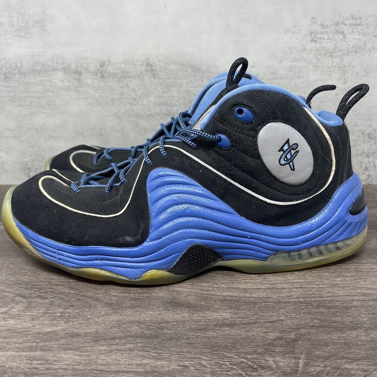 Nike Air Penny 2 Shoes Mens 13 Black Blue Royal Varsity Lot 333886