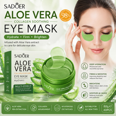 Sadoer Aloe Vera Collagen Soothing Eye Mask 60 pc 30 pair