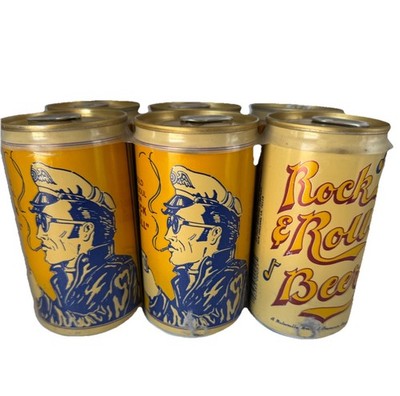 Vintage 6 Pack 1982 Rock & Roll Beer Empty Cans Dixie Brewing Co. New Orleans LA