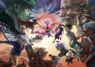 Hunter Chimera Ants Gon Freecss Ikalgo Isaac Stitched Anime Playmat Desk Mat