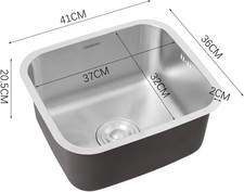 Stainless Steel Kitchen Small Sink Single Bowl (With downpipe Kit)