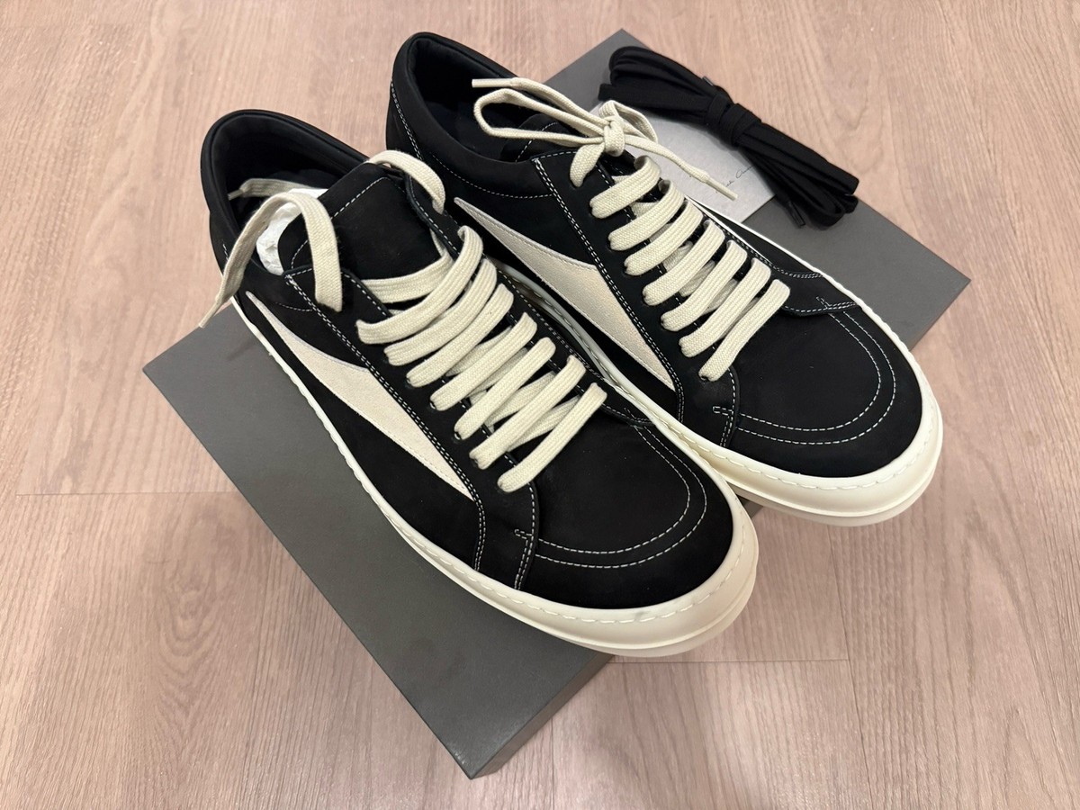 Rick Owens Vintage Sneaker Low Black/Milk Sz EU 44 US 11