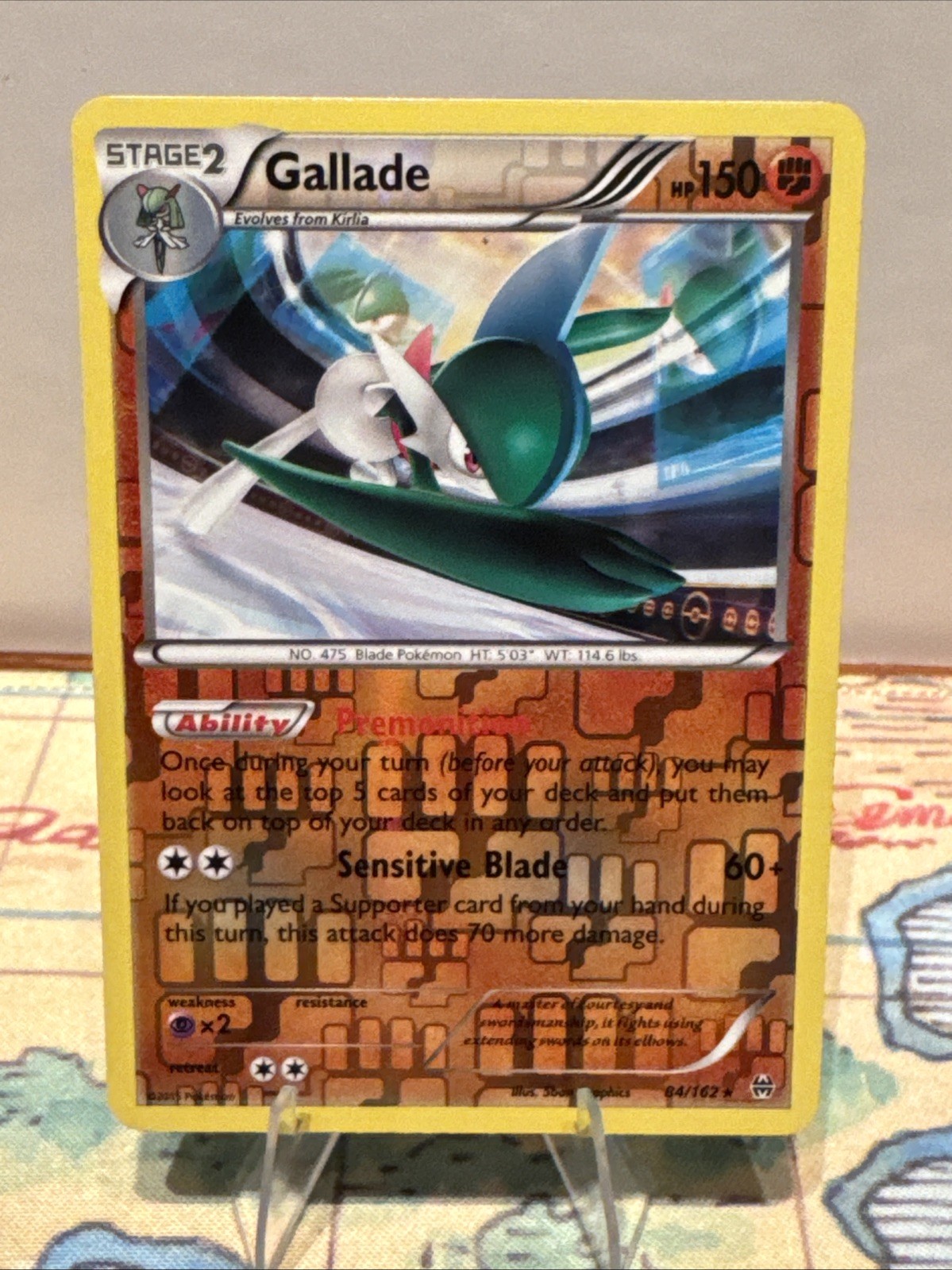 Pokémon TCG Gallade Breakthrough Reverse Holo Holo Rare Card 84/162