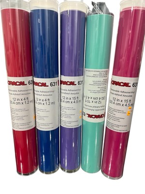 ORACAL 631 Removable Vinyl Assorted Colors 3-12x15  And 2-12x4  NEW