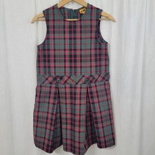 Rifle/ Kaynee Girls Tartan Plaid Pinafore Jumper Sz 8 Reg Uniform Academia EUC