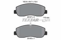 Textar Bremsbelagsatz, Scheibenbremse 2514701 FüR Nissan Opel Renault