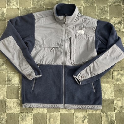 The North Face Mens Polartec Denaili Fleece Jacket Full Zip Large Navy Grey
