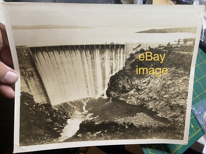 ca.1920's SAN DIEGO, California Lower Otay Dam Photograph from a Distance w/ Car