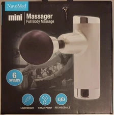 NuvoMed Mini Massager Full Body Massage 6 Speed, Rechargeable NIB  (E1)  (G1)
