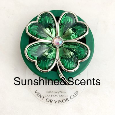 Bath & Body Works 4 LEAF CLOVER SHAMROCK Car Vent Visor Clip Holder