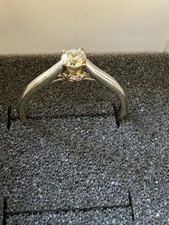 White Gold Engagement Ring Size O