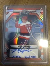 2025 Leaf Metal Legends Hockey #BA-MG1 Mike Gartner Autograph Red 2/6