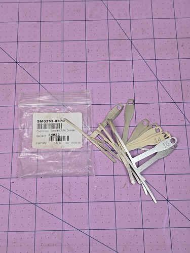 Lot de 9 outils de jauge de rayon de sous-cordon StewMac - Largeur standard pour configuration guitare