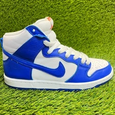 Nike SB Dunk High Pro ISO Mens Size 7 White Blue Walking Leather Shoes Sneakers