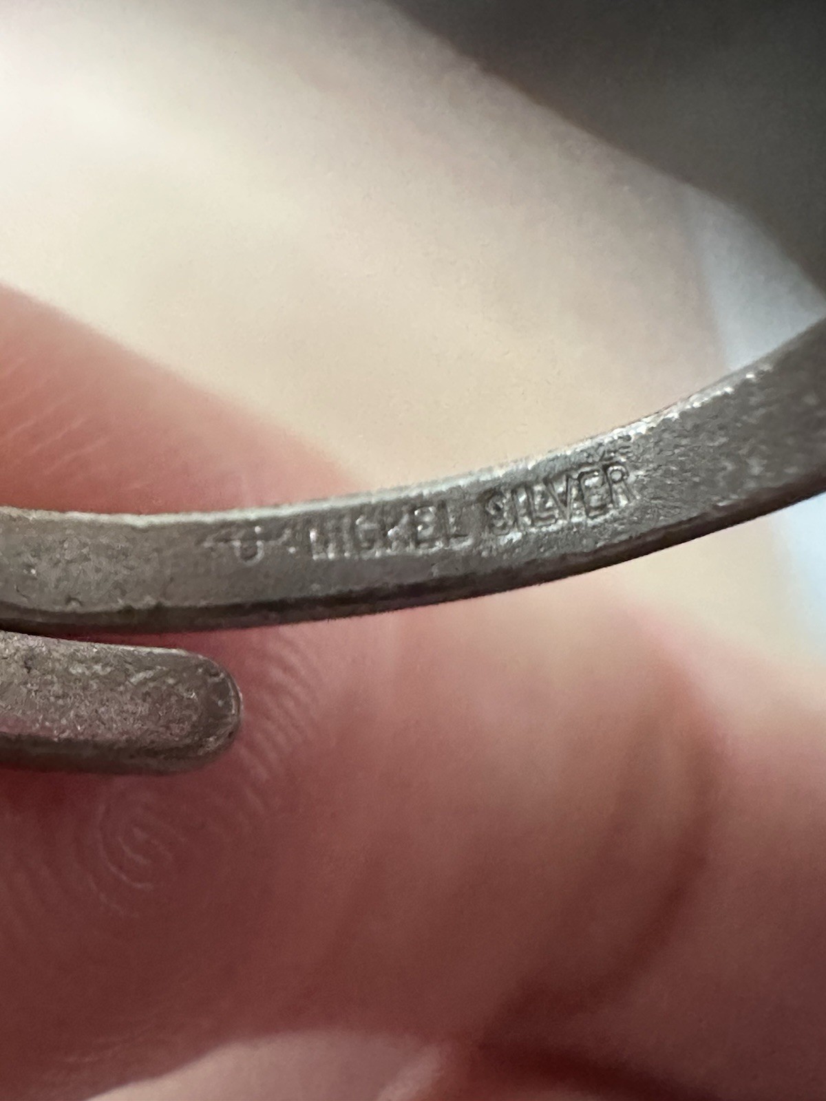 Vintage Nickle Silver Monogram Ring Initial C Art… - image 7