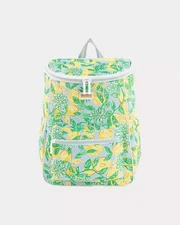 Lilly Pulitzer Insulated Cooler Carrier Bag Backpack - Bluette Make Lemonade