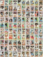 (100) 1980 Topps Lot NFL Football Cards Partial Set Collection
