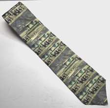 Vintage Endangered Species Tie Rhinoceros 100% Imported Silk. Made in USA ~59"