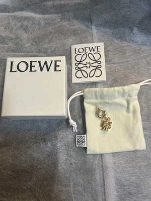 LOEWE Gold Charm Set Small Anagram Dice Personalization Accessories w/ Box Bag