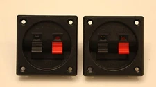 Speaker Terminals, Square Set Of Two, Very Nice Quality