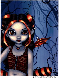 JASMINE BECKETT GRIFFITH SIGNED "GOTHLING #7" GLOSSY FAIRY PRINT