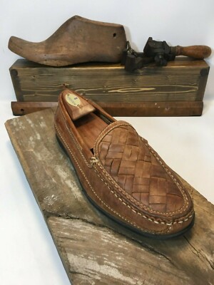 Johnston & Murphy Mens 8.5 M Basket Weave Loafer Brown  display picture 1