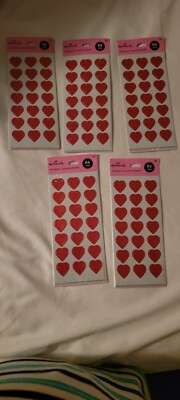 420 Hallmark RED Heart Stickers Journal Scrapbook Valentine Love (5 pkX84)