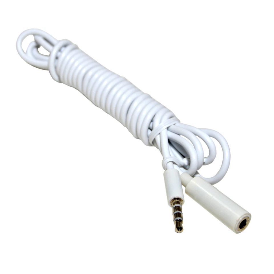 6.5ft 3.5mm 1/8" 3 Ring Extension Stereo Cable 4-Pole TRRS 3.5mm Male to Female - Image 2 of 3