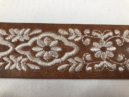 Cintura donna nuova con etichetta INC International Concepts floreale marrone-cognac casual - Foto 2 di 5