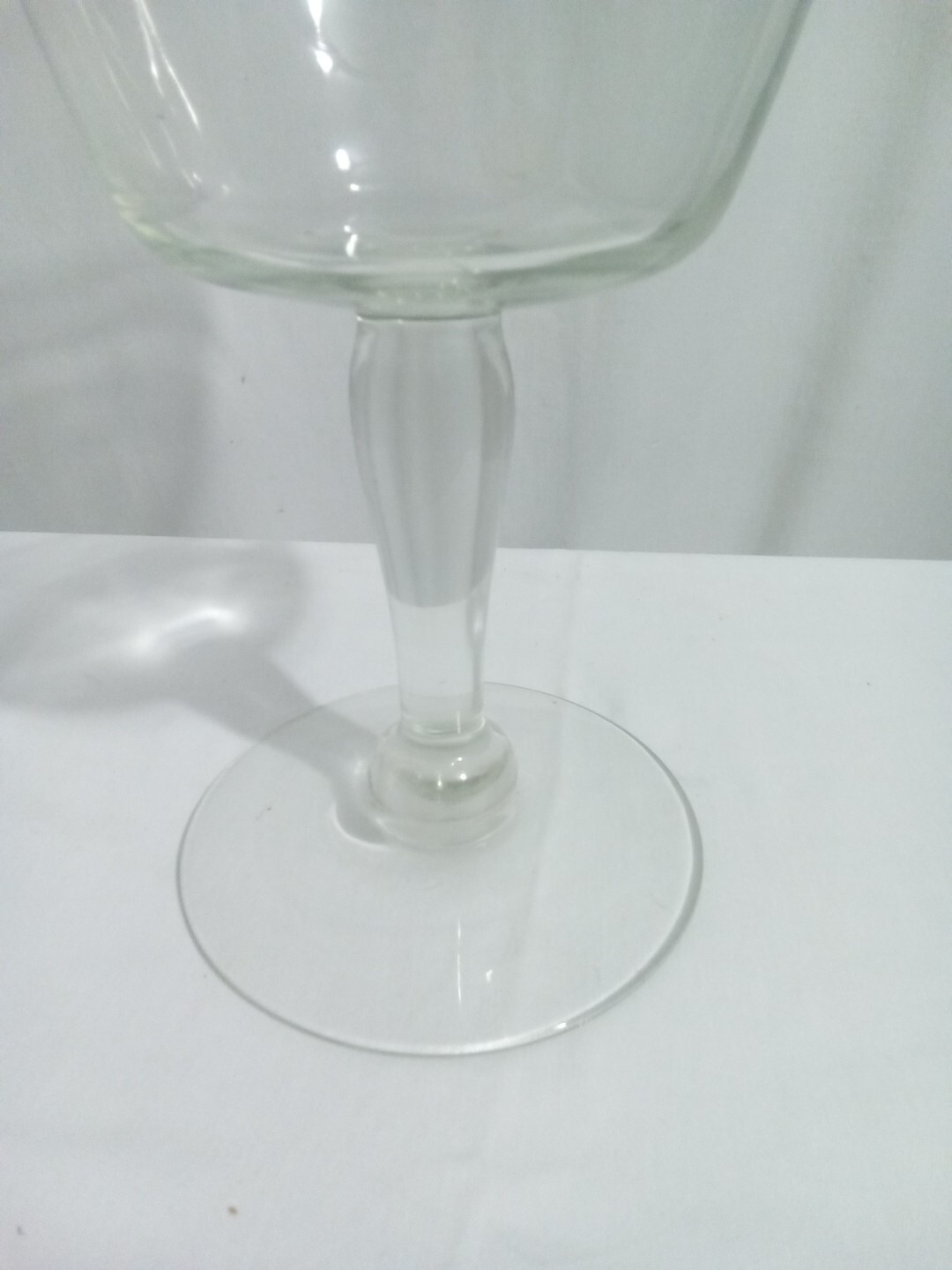 Vtg 13” Tall Clear Glass Large Brandy Snifter Fish Bowl Terrarium