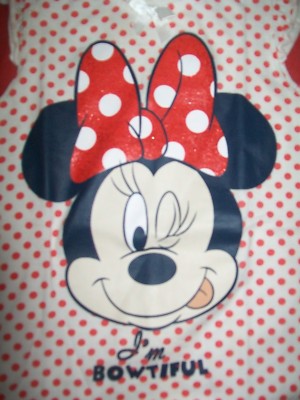 Robe Ou Chemise De Nuit Minnie Mouse Pour Fille - Taille 3 Ans - Rouge Et Blanc - Neuf Sans étiquettes