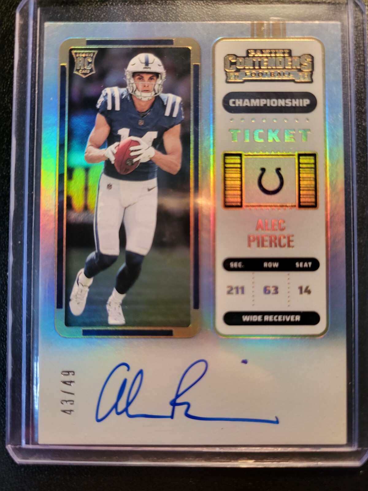 2022 Contenders Alec Pierce Championship Ticket Autograph /49