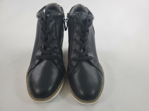 Dr Scholl's Mujer Zapatos Jones Cuña Cintas Botines 900895 11M Negro - Imagen 4 de 10