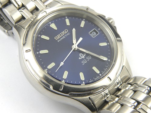 Mens Seiko SQ50 Kinetic Watch 5M42-0C70 - 50m | eBay