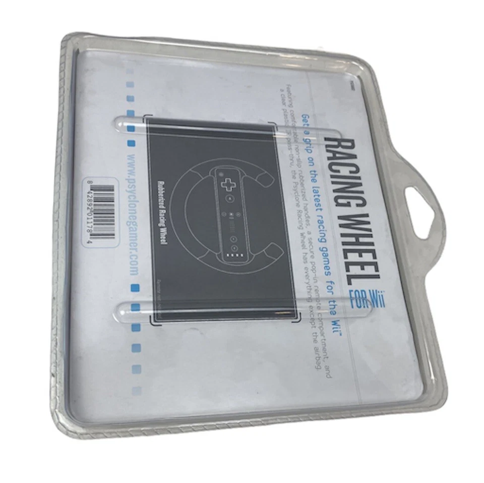 RETRO PSYCLONE RACING WHEEL FOR WII RUBBERIZED HANDLES GAMING ACCESSORY - Image 3 of 3