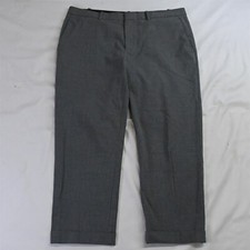 Banana Republic 12 Gray Glenn Plaid Slim Rolled Cuff Dress Pants