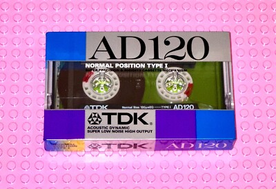 TDK  AD   120      VS. XIV     TYPE I    BLANK CASSETTE TAPE (1)   (SEALED)