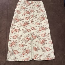 VTG eddie bauer long skirt maxi floral denim pencil front slit