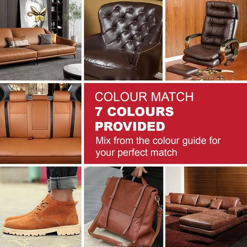 VISBELLA Kit Riparazione Vinile Pelle per Graffi Strappi fori Crepe Divani Sedile - Foto 6 di 12