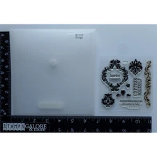 CTMH Rubber Stamps My Acrylix B1376 WINGS FLOURISH BOTANICAL SAYINGS #2741