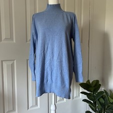 M S Collection Marks Spencer Blue High Neck Sweater Size Small