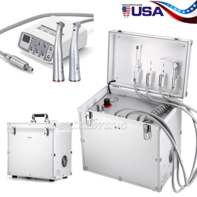 Portable Dental Mobile Delivery Unit Air Compressor 4H /LED Electric Micro Motor