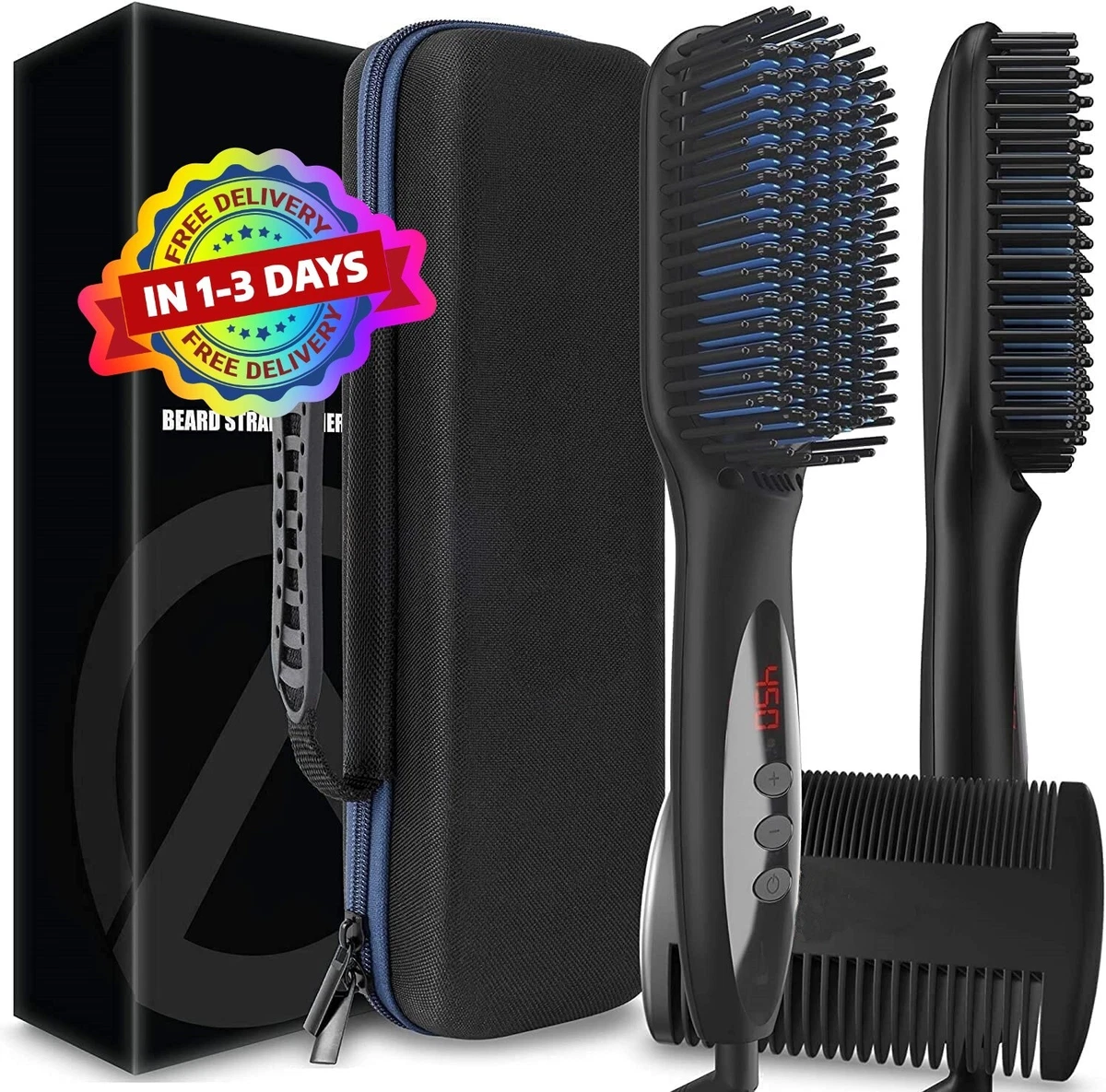 traicionar Permanece tal vez Cepillo Alisador Electrico Profesional De Cabello Peine Sepillo Para Pelo  Barba | eBay