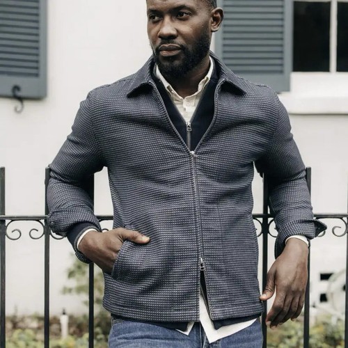 Taylor Stitch The Cavern Jacket in Navy Dobby Grid Mens SMALL 38 MSRP $188 NWT - Picture 5 of 17