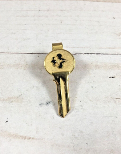BSA Boy Scouts of America Vintage Key Tie Bar Clip Clasp Gold Tone Robbins Co - Picture 1 of 4
