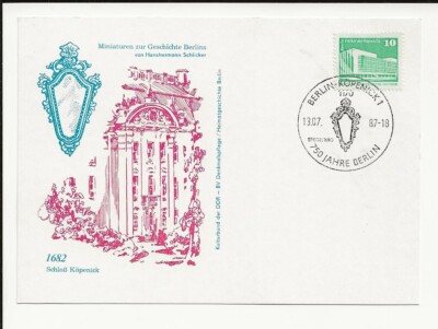 Briefmarken DDR  2x Ersttagsstempel ''750 Jahre Berlin'' 1982 mit Schloss Köpenick